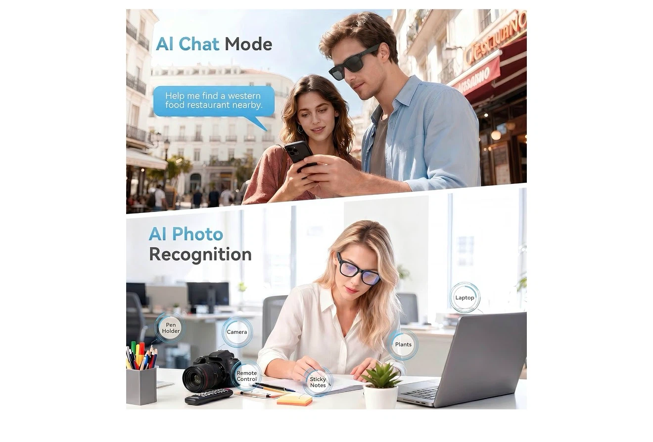 Smart Glasses with 8MP 4K Camera and AI Translator - photo 3