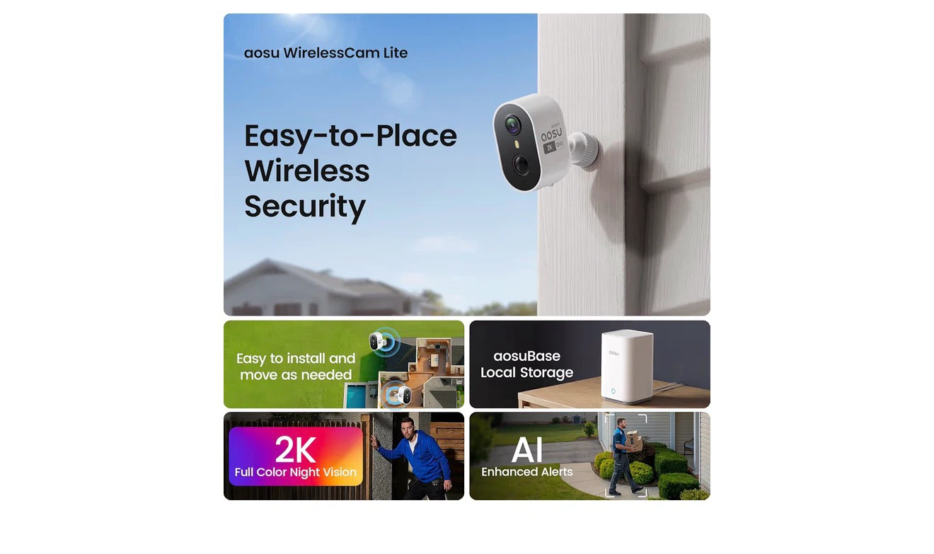 Aosu Wireless Security Camera System - 2 Cam Kit - photo 2