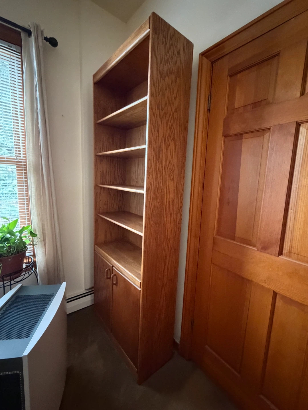 Wooden Bookshelf with Cabinet - photo 2