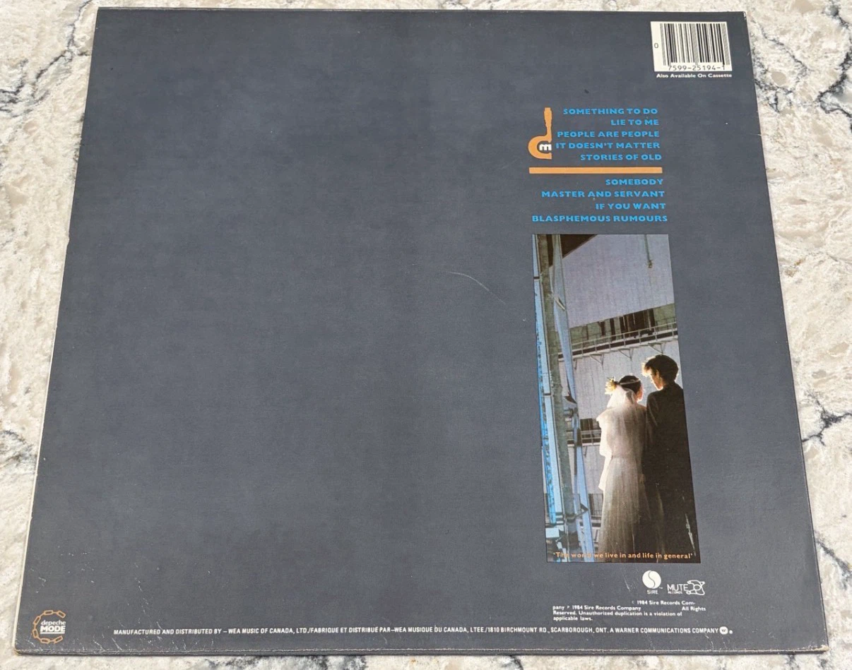 Depeche Mode Some Great Reward Record 1984 🇨🇦 Press (92 51941) Q - photo 2