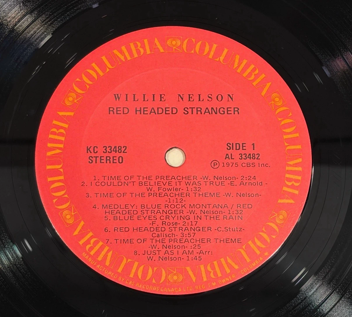 Willie Nelson Red Headed Stranger Record 1975 (KC 33482) 🇨🇦 - photo 5