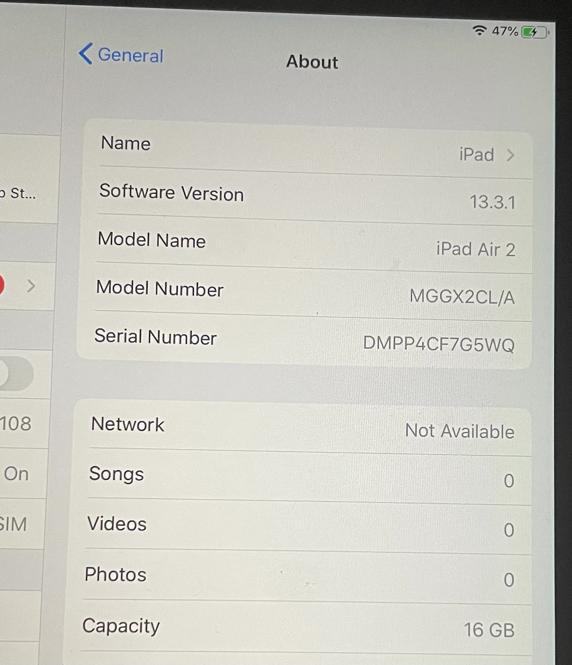 Apple iPad Air 2 with charging wire, 16GB capacity - photo 3