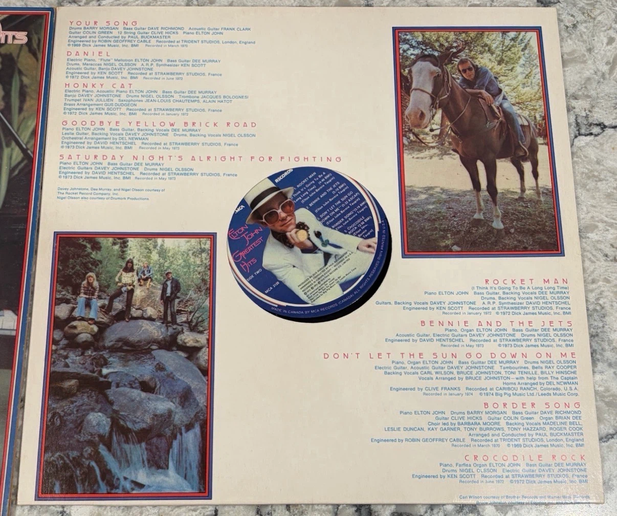 Elton John Greatest Hits 1974 Record (MCA 2128) 🇨🇦 - photo 3