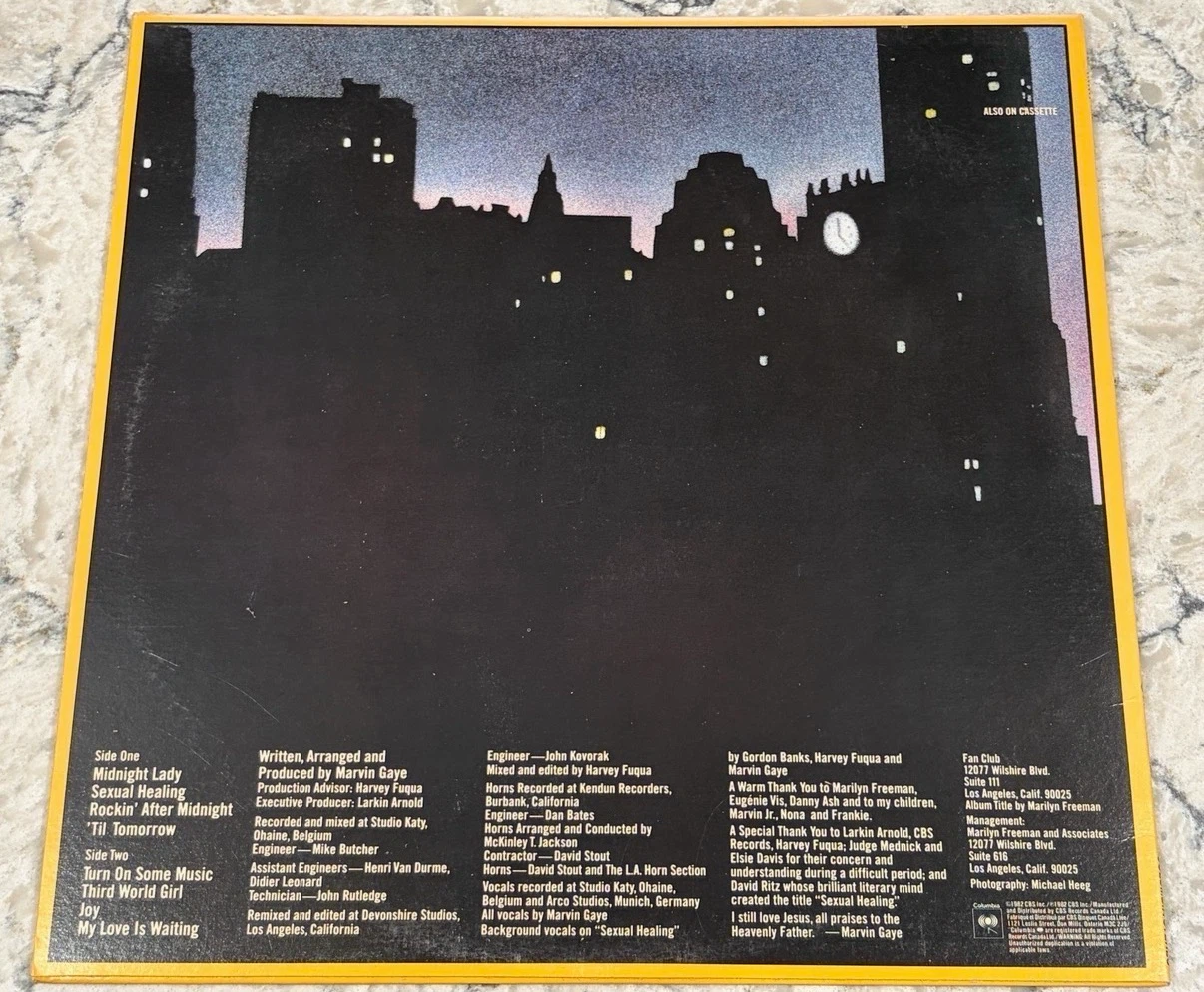 Marvin Gaye Midnight Love Record 1982 Columbia (FC 38197) - photo 2