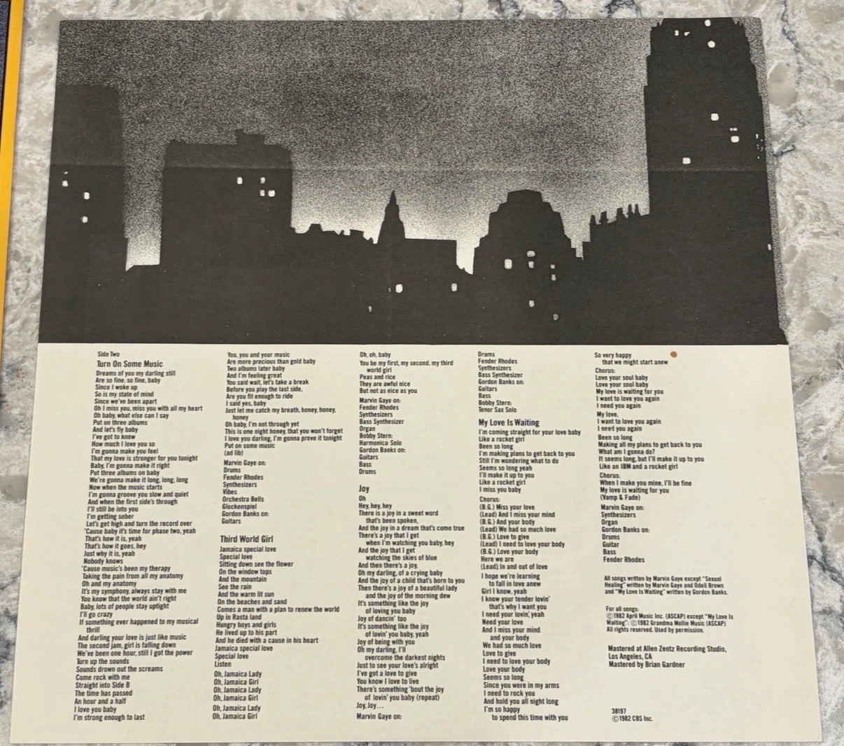 Marvin Gaye Midnight Love Record 1982 Columbia (FC 38197) - photo 4