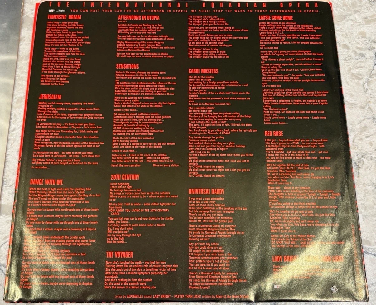 Alphaville – Afternoons in Utopia LP 1986 WEA (24 09481) Record - photo 4