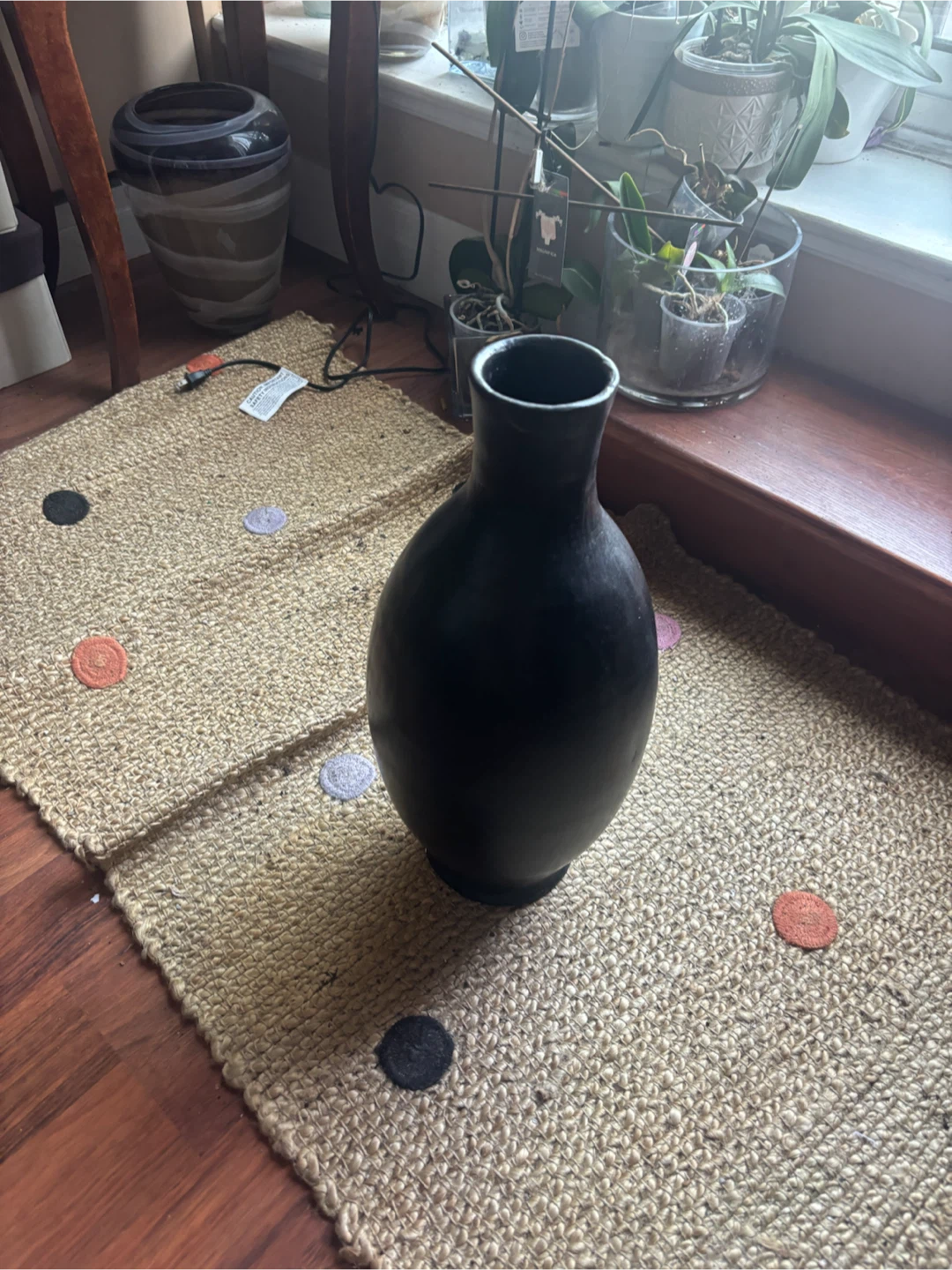 Black Ceramic Vase