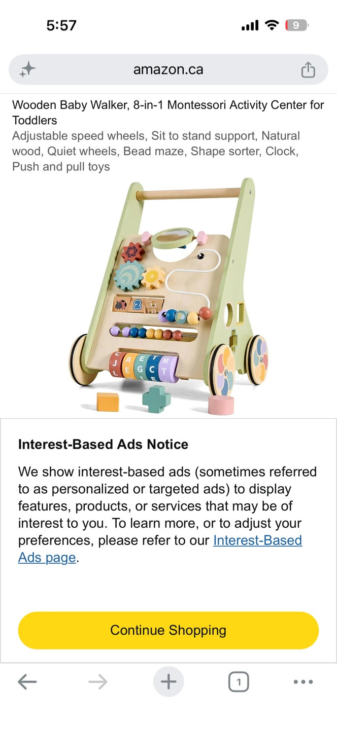 Wooden Baby Walker Activity Center