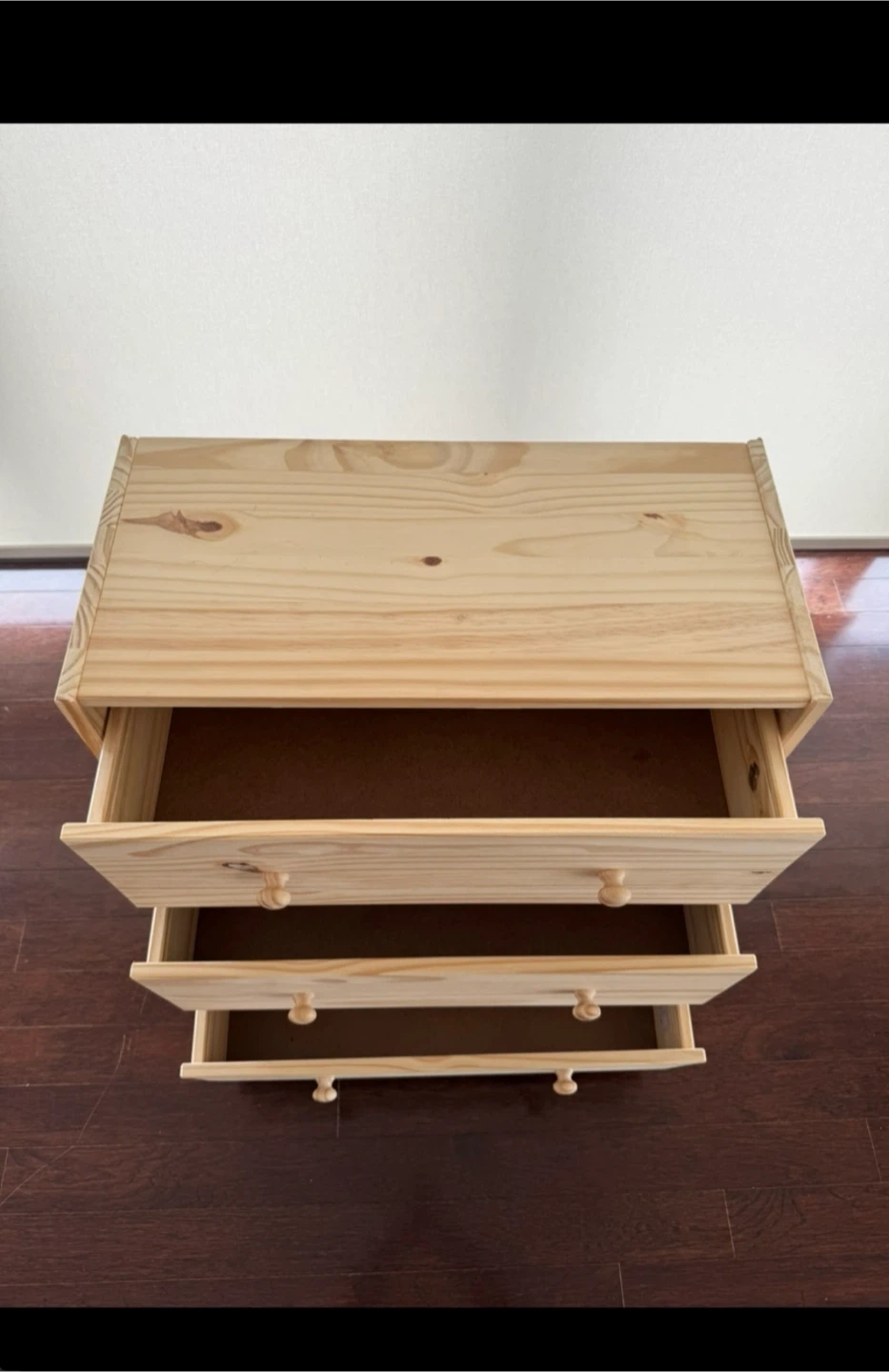 IKEA Pine Wood 3-Drawer Chest