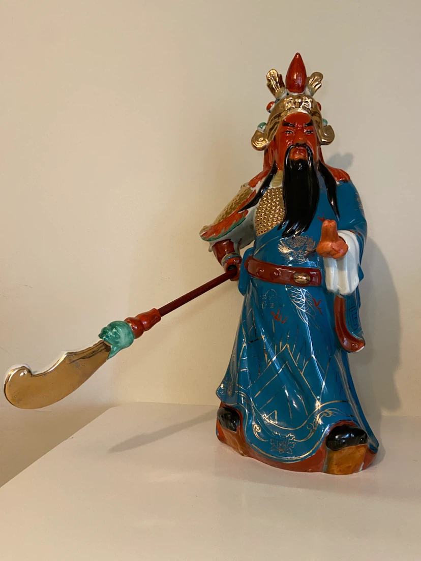 New figurine ofChinese warrior Guan Yu pick up Friday