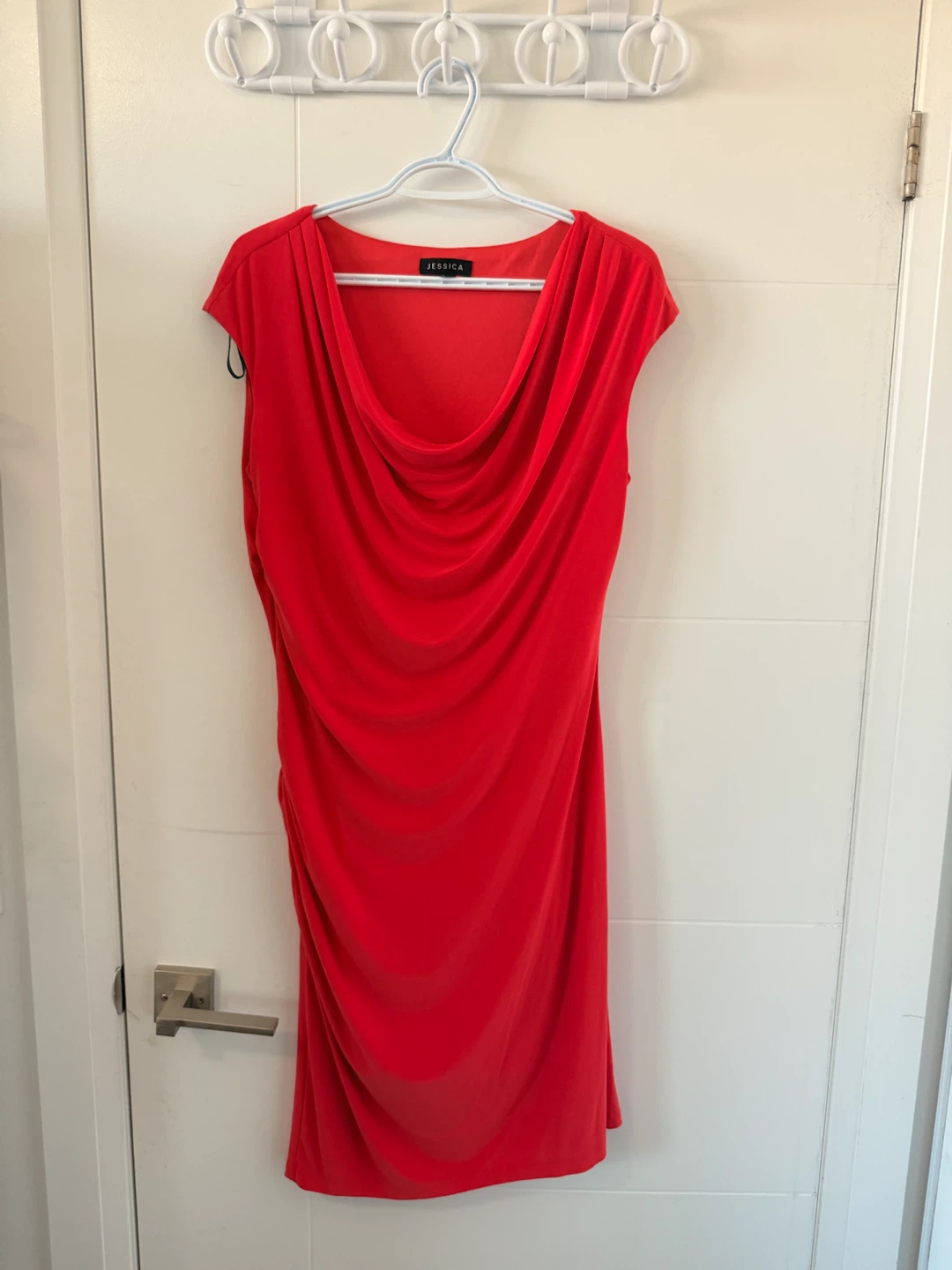 Jessica Red Petite 16P Draped Dress