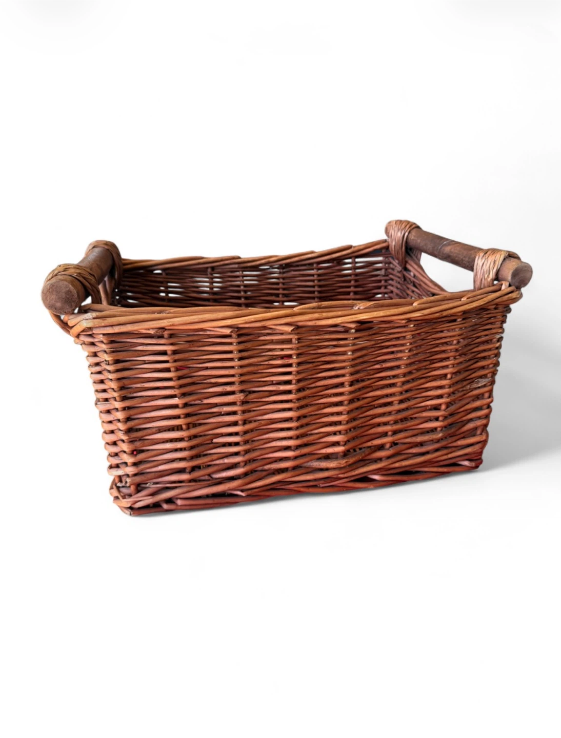 Large wicker storage basket with Handles