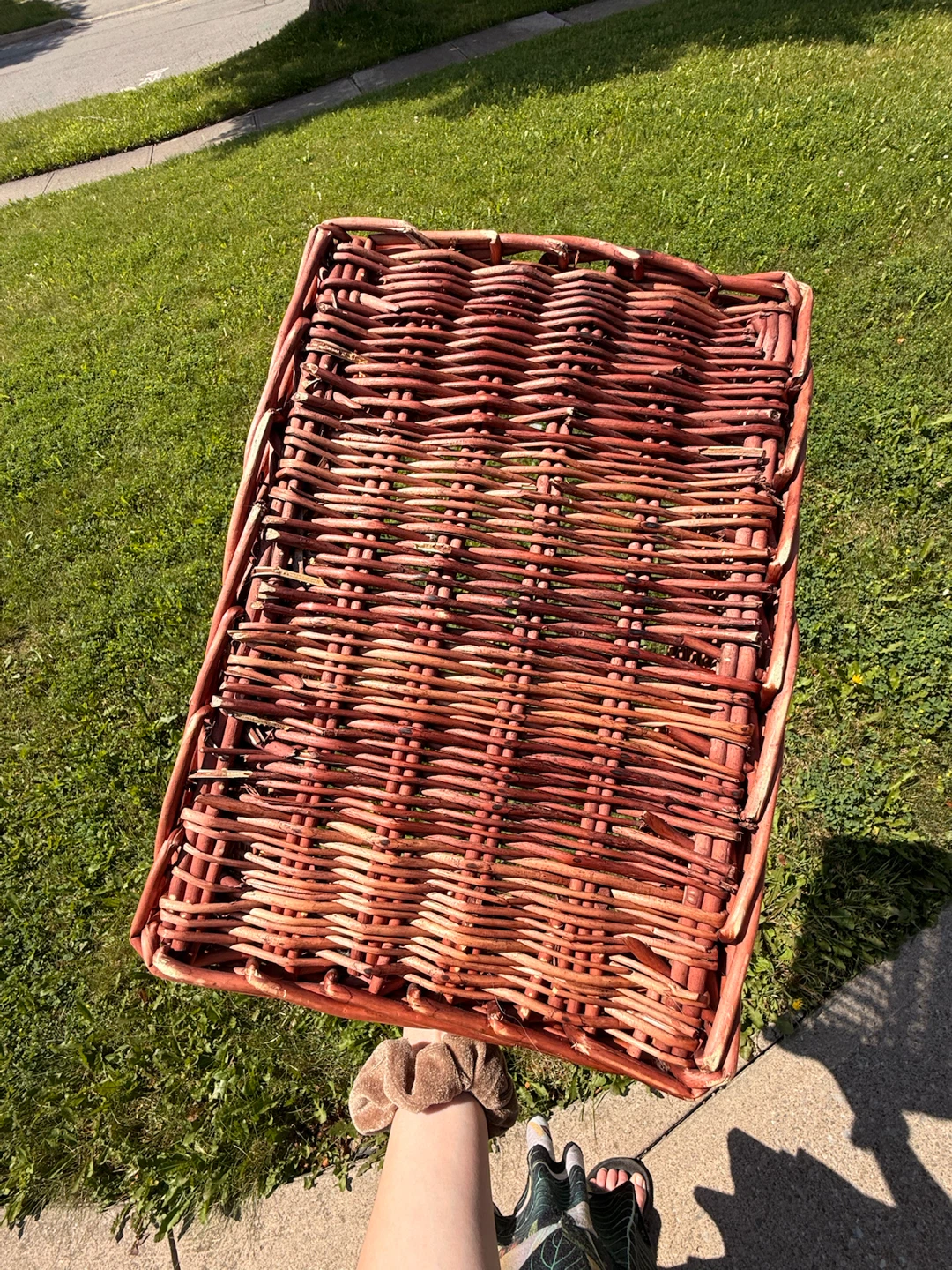 Large wicker storage basket with Handles - photo 2