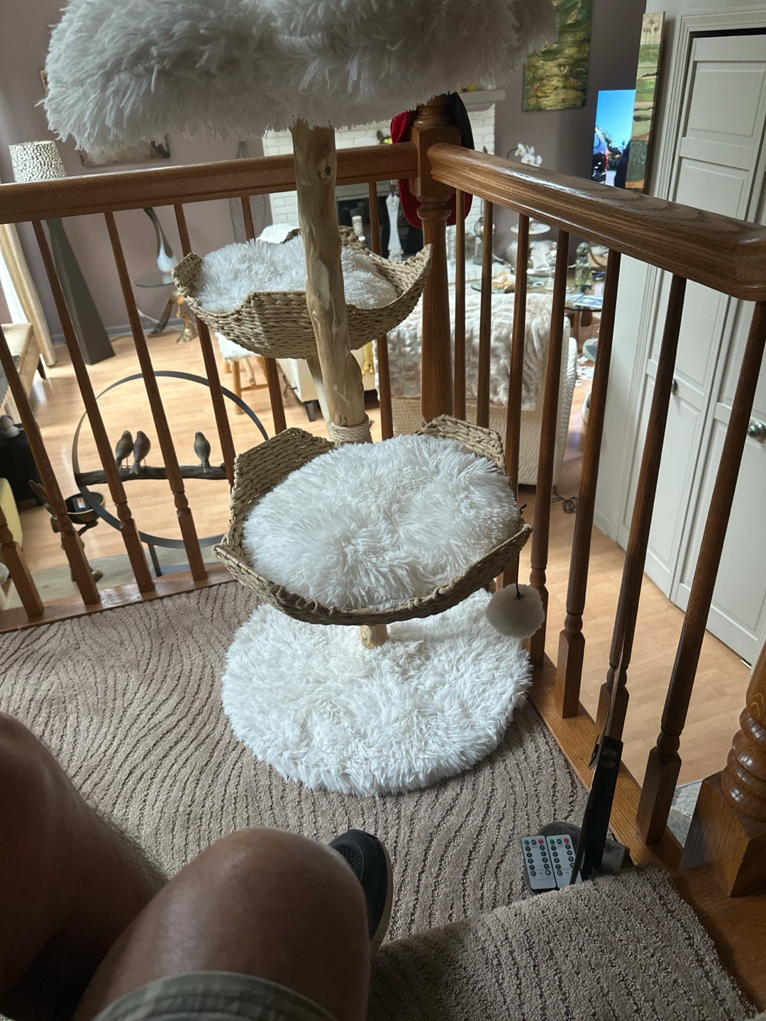 Fluffy Cat Tree with Multiple Perches - photo 4
