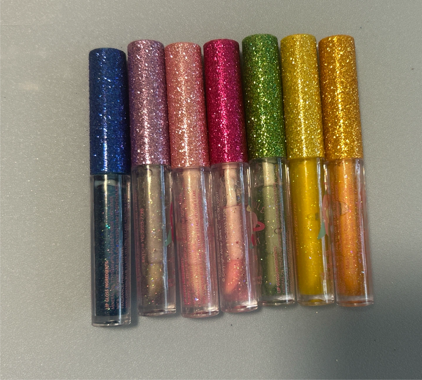 Set of 7 Glitter Lip Glosses