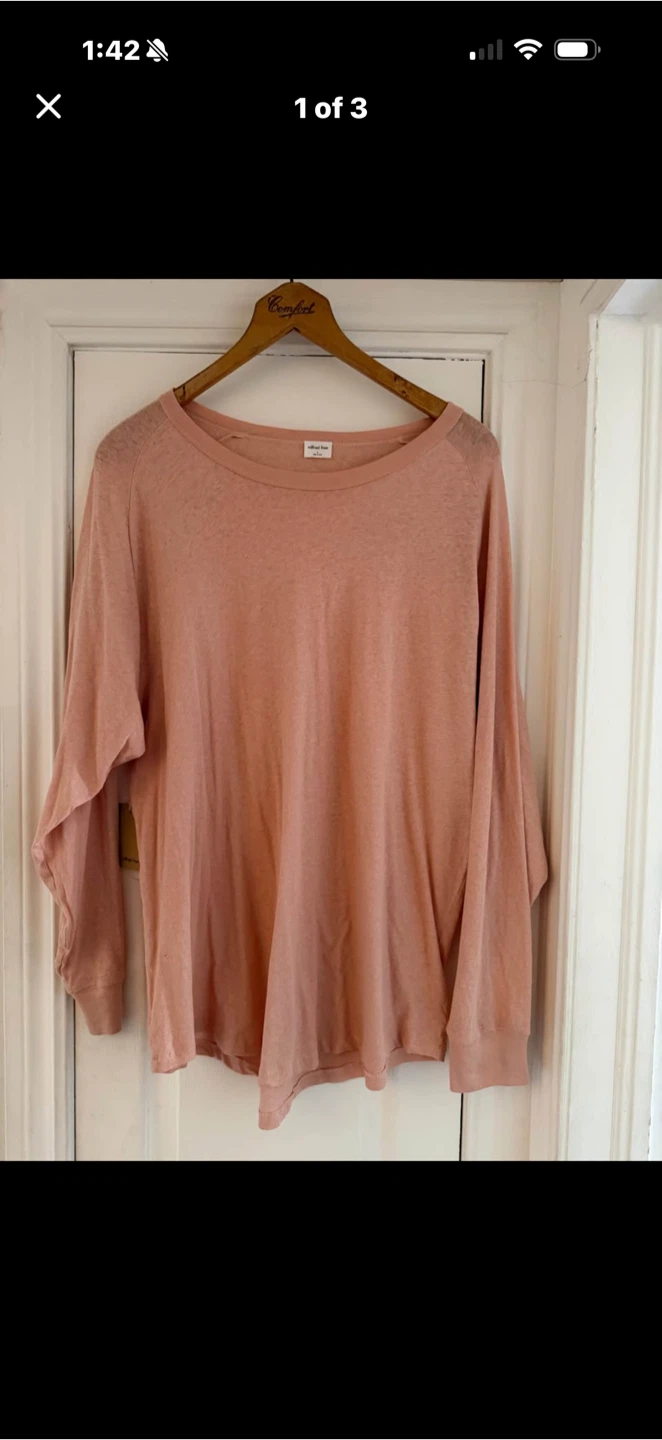 Wilfred Free Long Sleeve Top - Rose Pink - Size S
