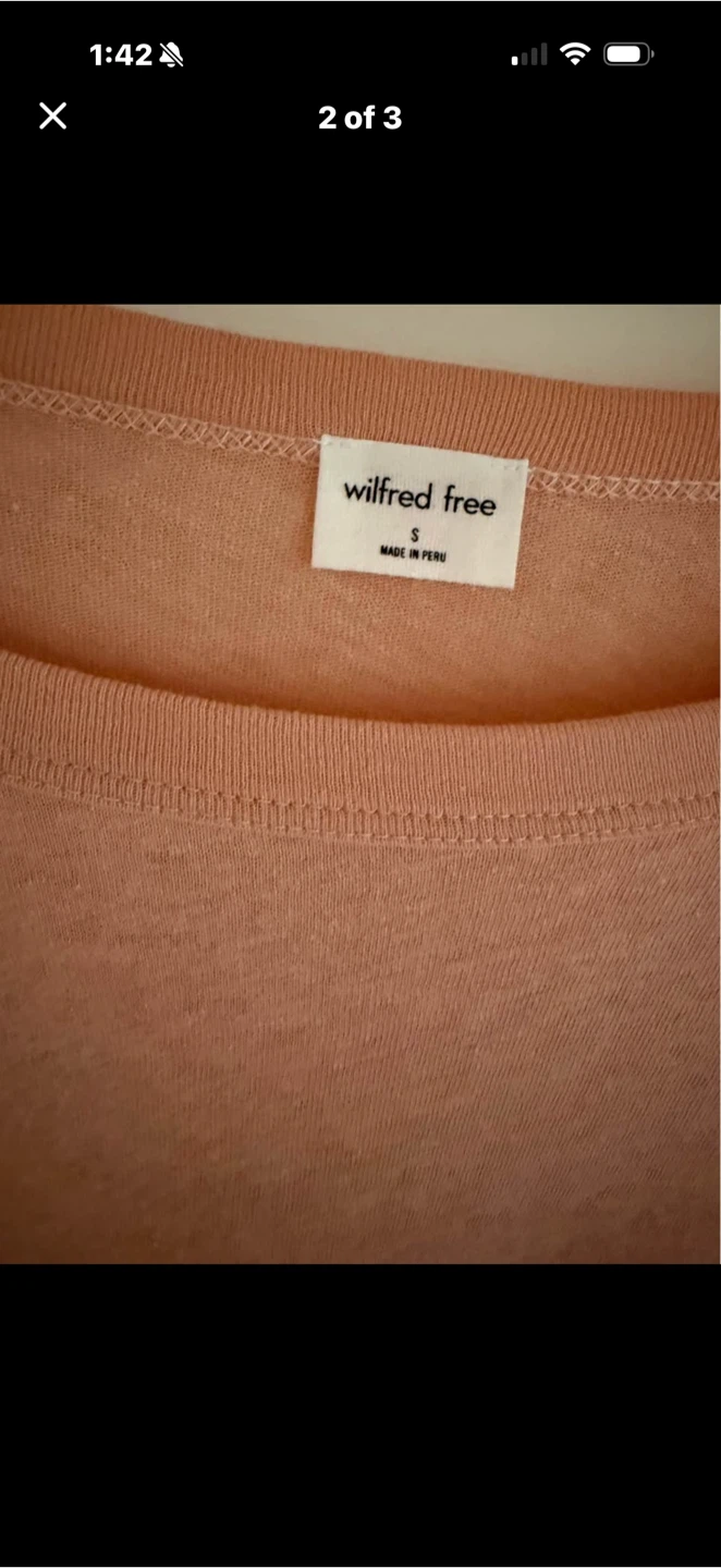 Wilfred Free Long Sleeve Top - Rose Pink - Size S - photo 2