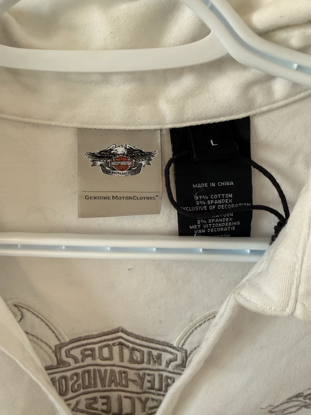 Harley-Davidson White Sleeveless Vest Top - Size L - photo 2