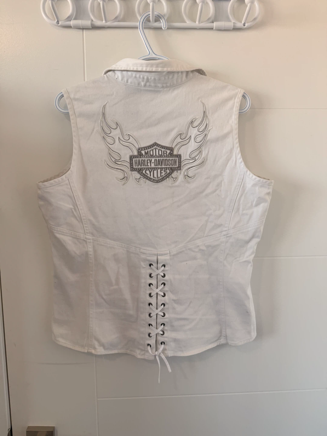 Harley-Davidson White Sleeveless Vest Top - Size L - photo 3