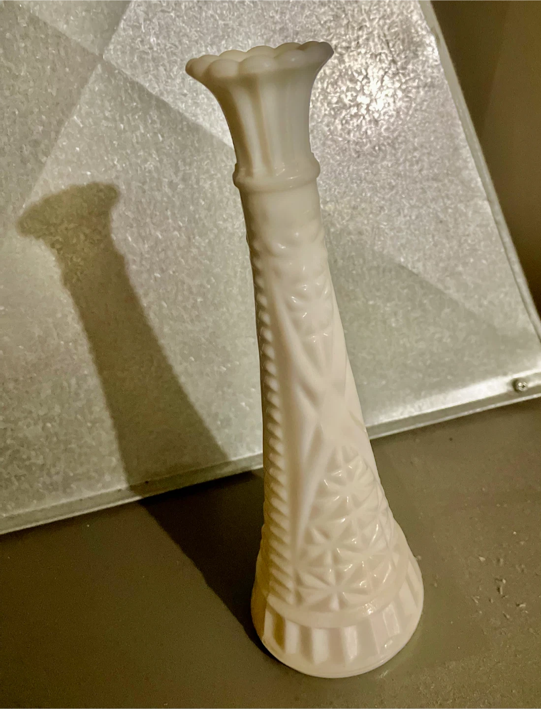 White Milk Glass Bud Vase - photo 2