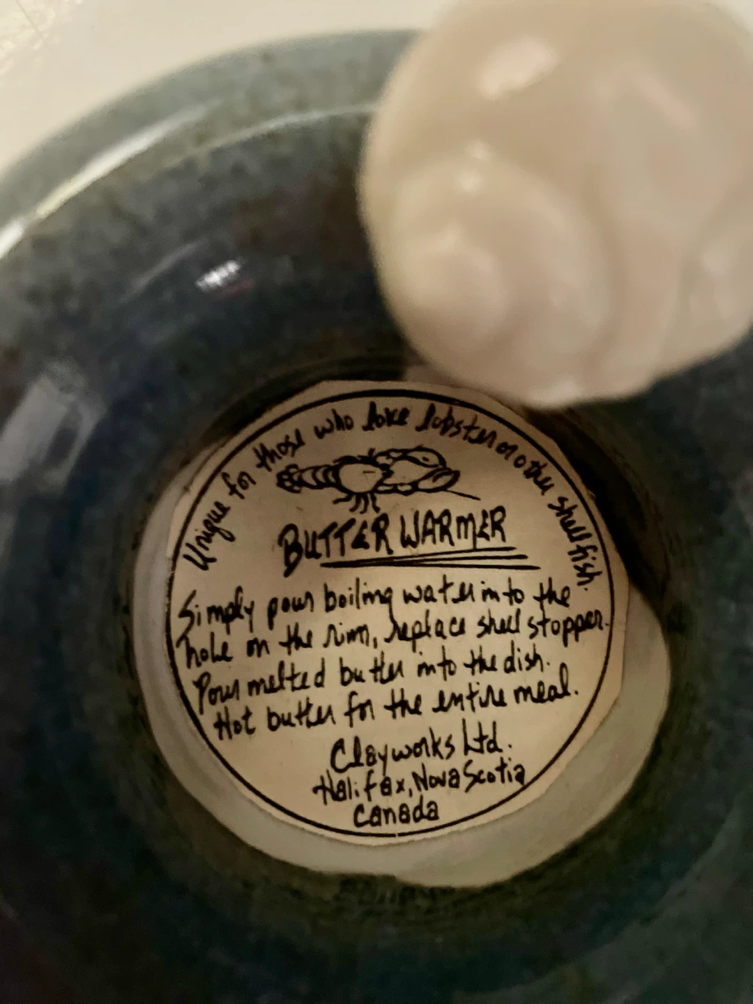 Clayworks Ltd. Butter Warmer - Unique for Shellfish Lovers - photo 2