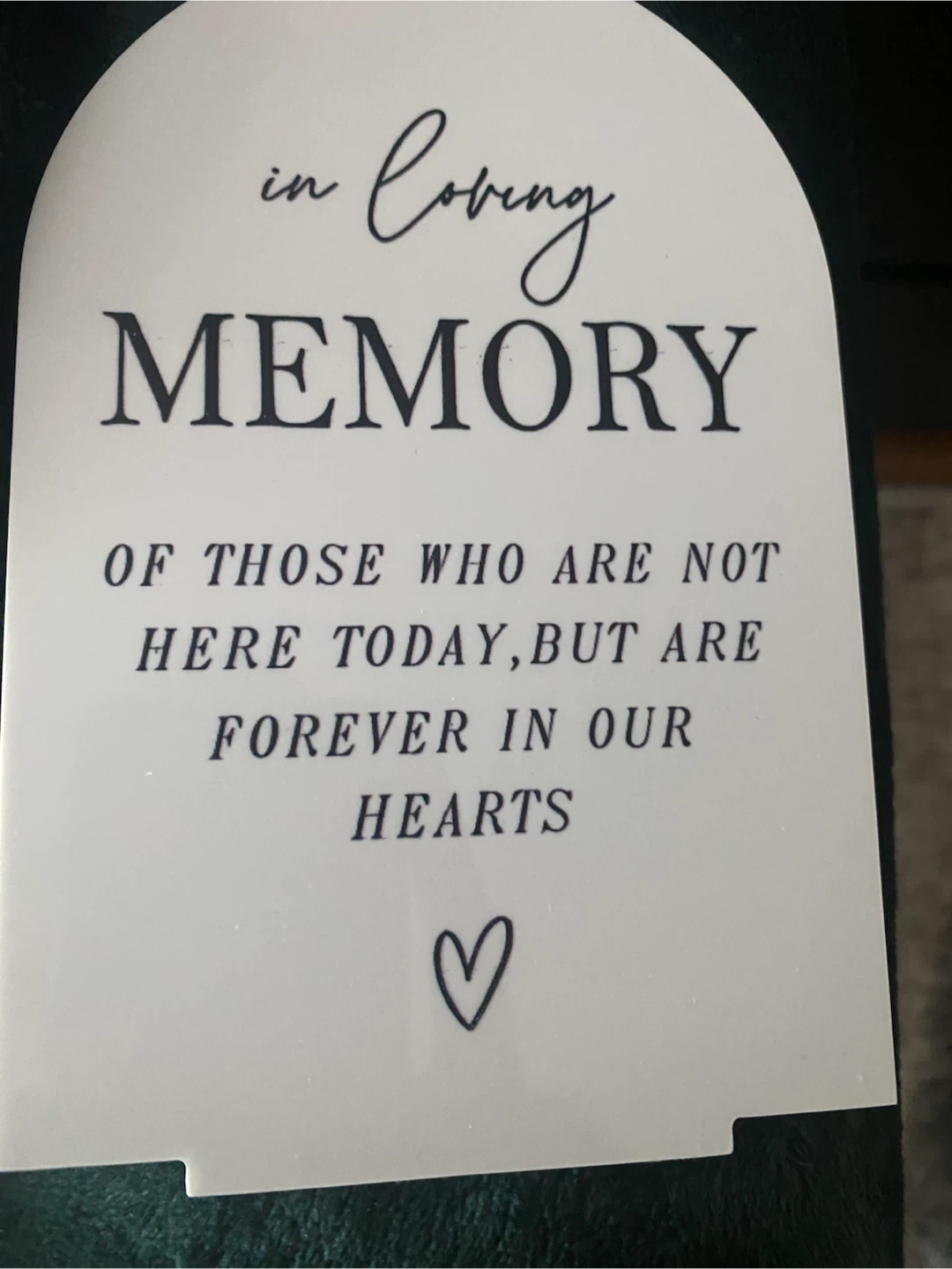 In Loving Memory Sign