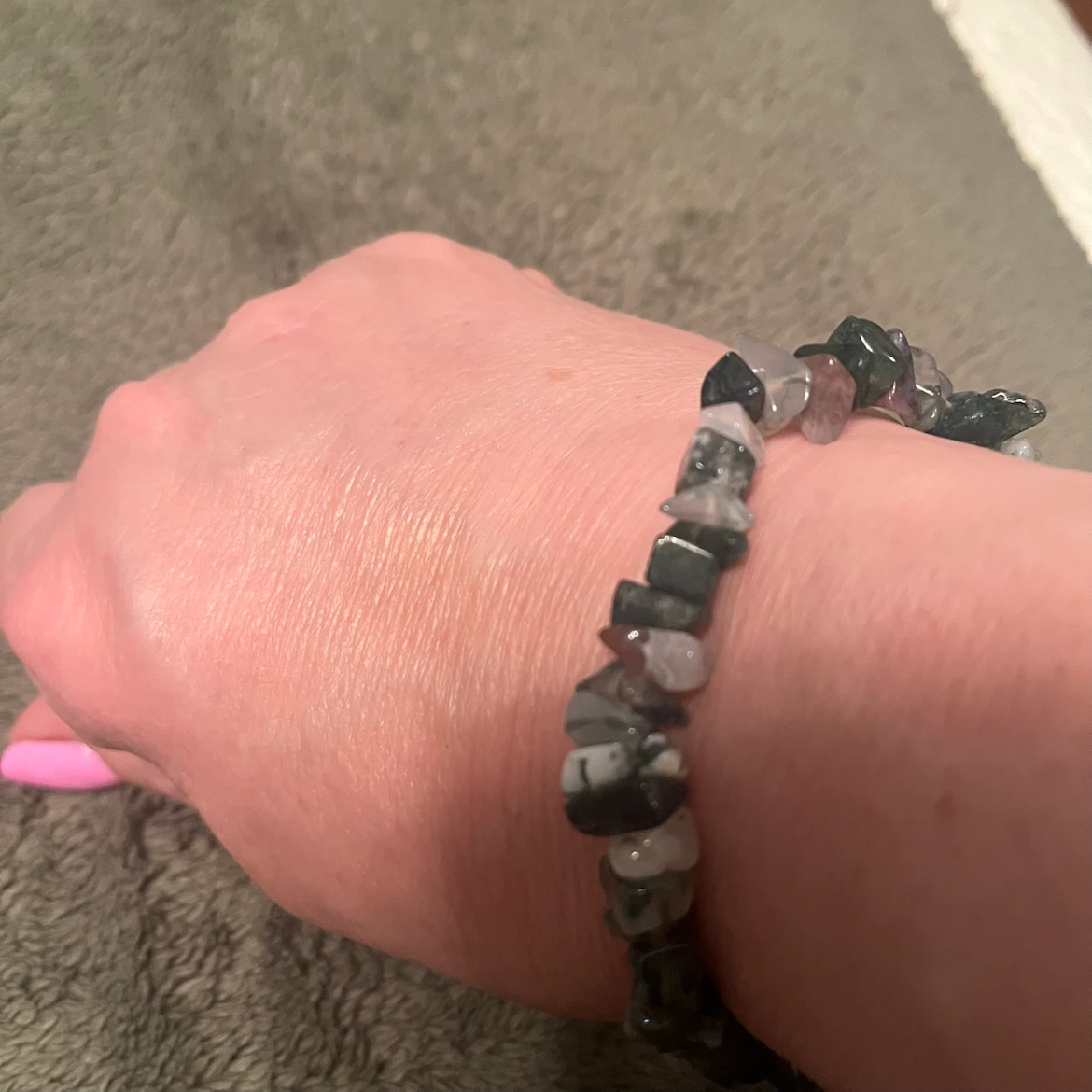 Moss Agate Chip Bracelet