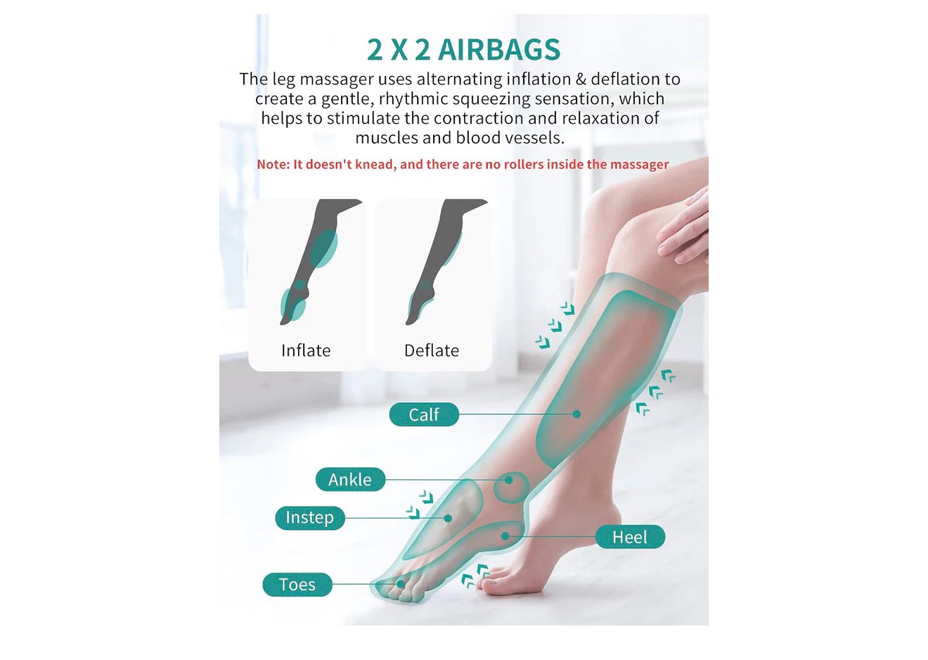Nekteck Leg Massager with Heat - photo 2