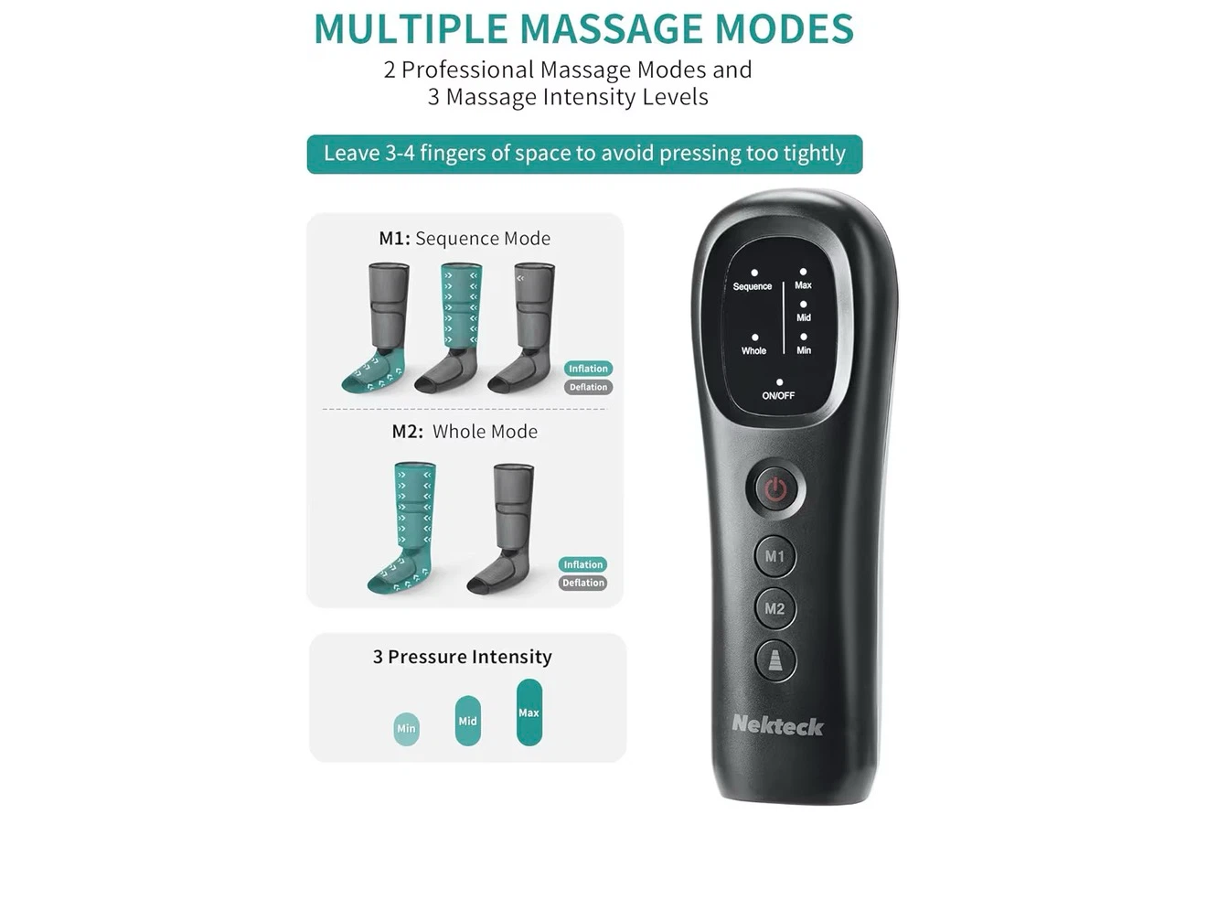 Nekteck Leg Massager with Heat - photo 4