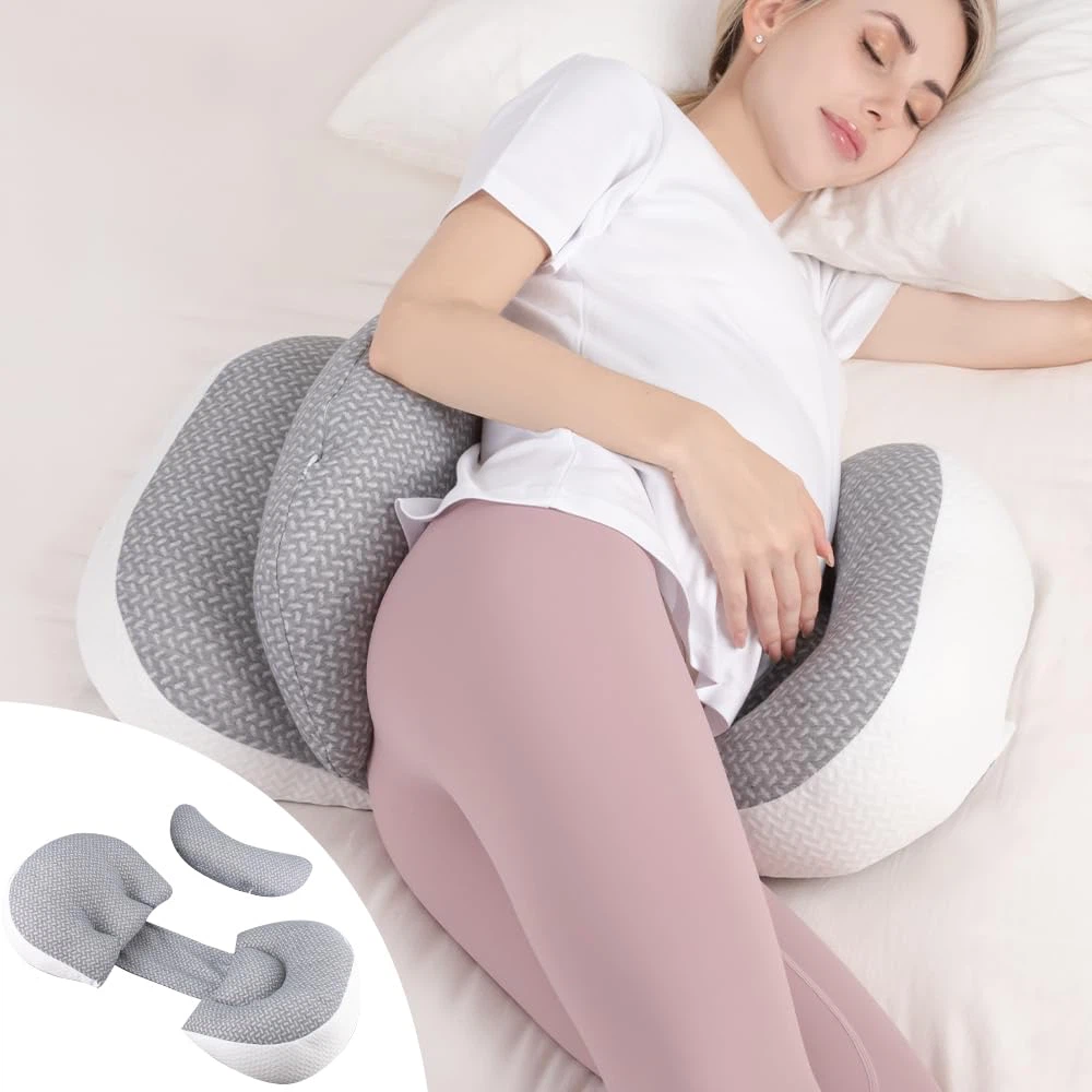 Maternity Pregnancy Pillow with Adjustable Hook & Loop