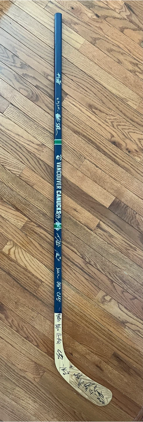 Vancouver Canucks Autographed Hockey Stick