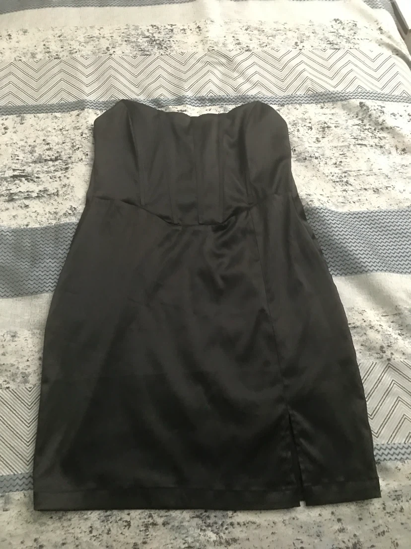 Garage Black Strapless Mini Dress