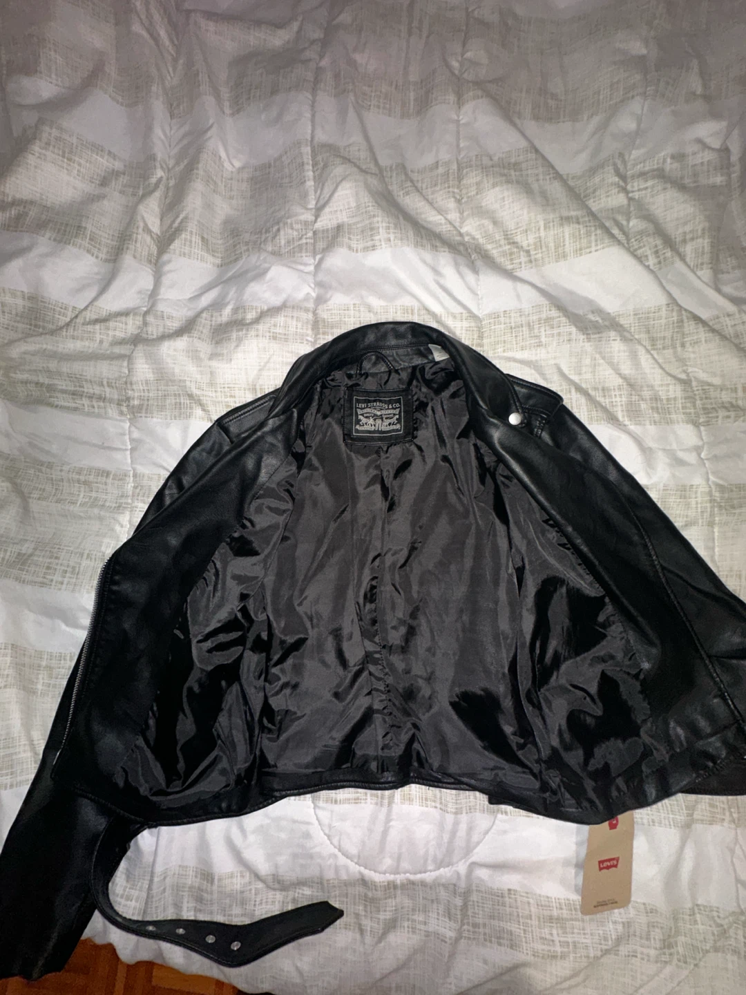 Levi Strauss & Co. Black Faux Leather Moto Jacket - photo 2