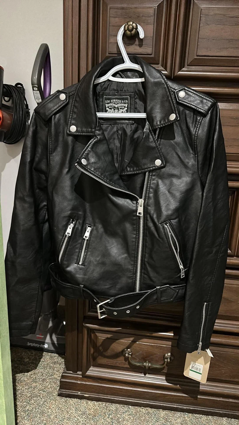 Levi Strauss & Co. Black Faux Leather Moto Jacket - photo 5