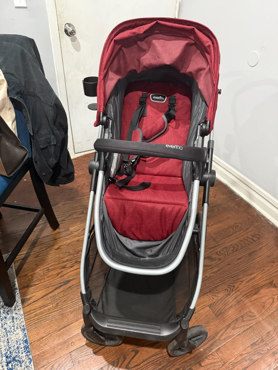 Evenflo Omni Plus Stroller and Car Seat - Red | Gently Used - photo 4
