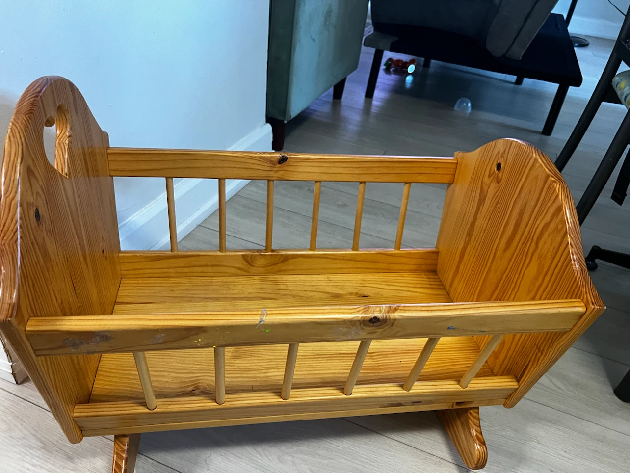 Wooden Doll Cradle
