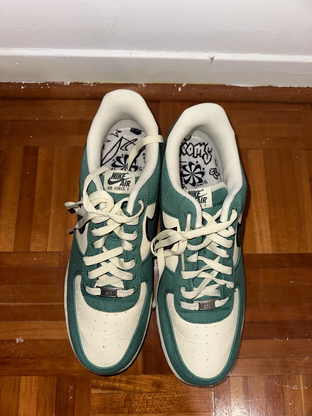 Nike Air Force 1 "Green Suede" Sneakers - photo 2