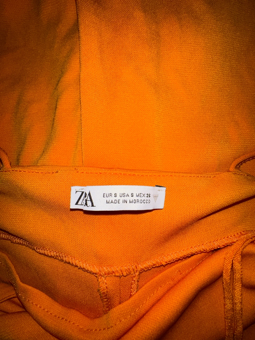 Zara Orange Spaghetti Strap Mini Dress with shoulder bag - photo 5