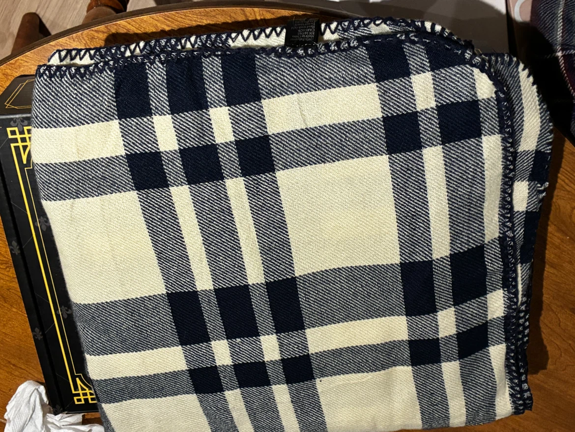 Blue Plaid Poncho Wrap - photo 3