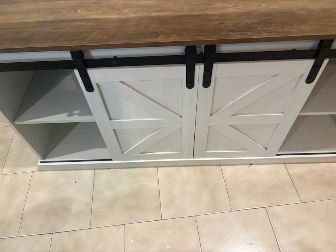 Farmhouse Sliding Barn Door TV Stand - photo 2