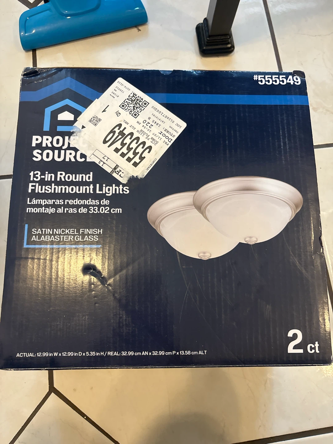 Project Source 13-in Round Flushmount Lights (2 Count)