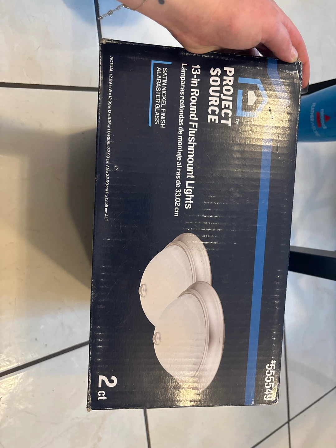 Project Source 13-in Round Flushmount Lights (2 Count) - photo 2
