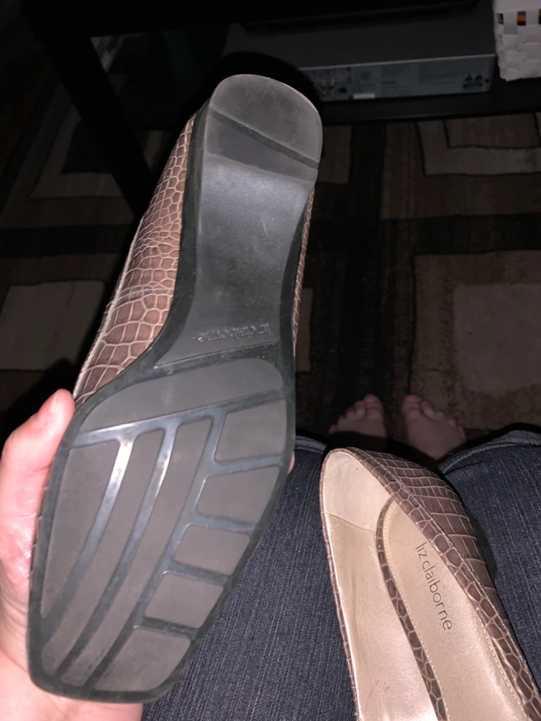 Liz Claiborne Brown Croc-Embossed Loafers - photo 4