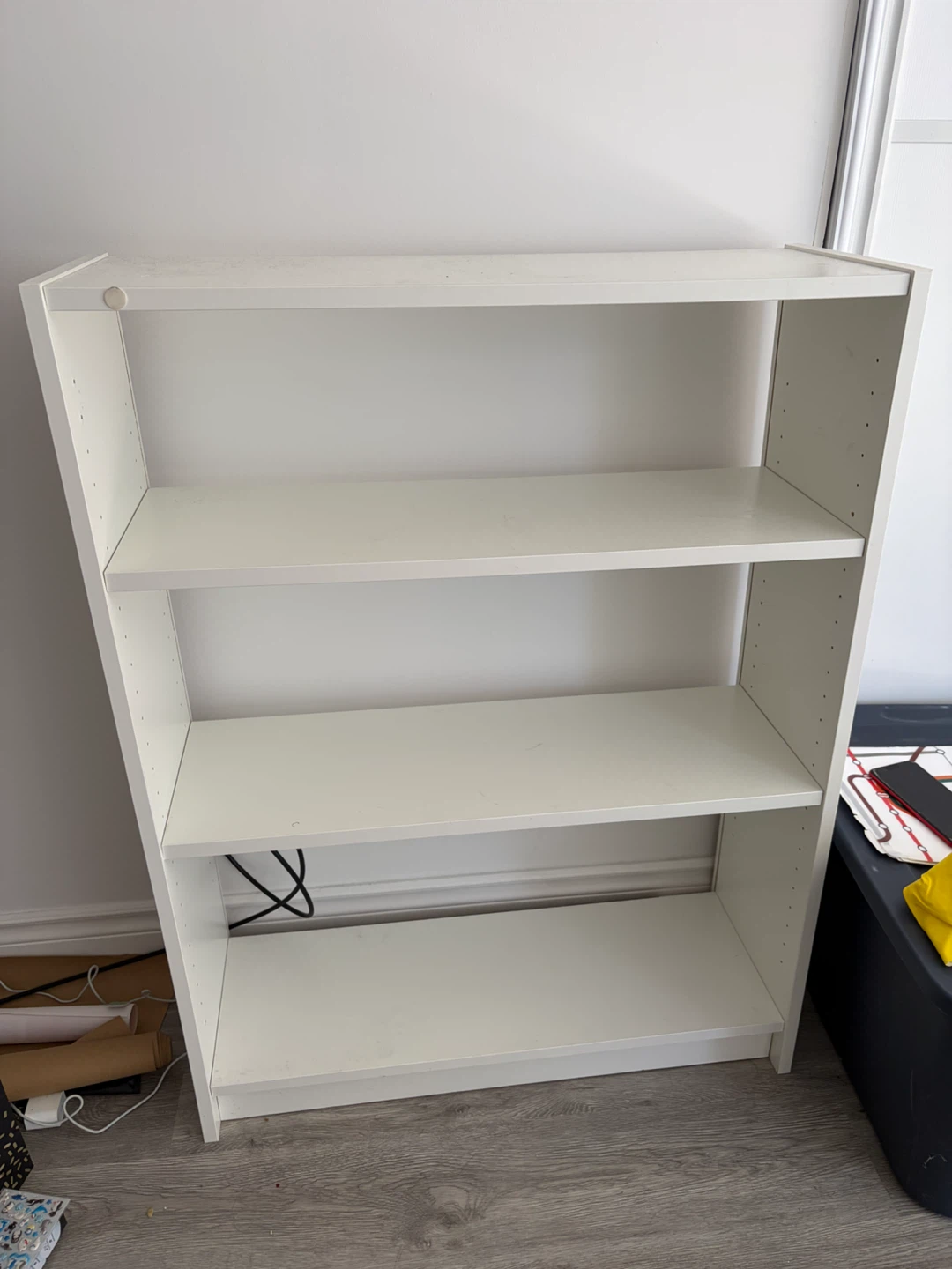 White 4-shelf bookcase