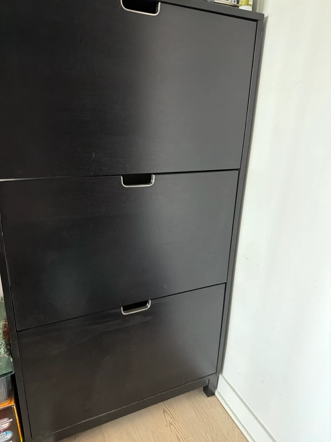 Walnut Brown 3-Tier Shoe Cabinet - photo 2