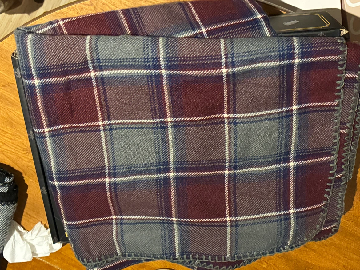 Plaid Poncho Cape