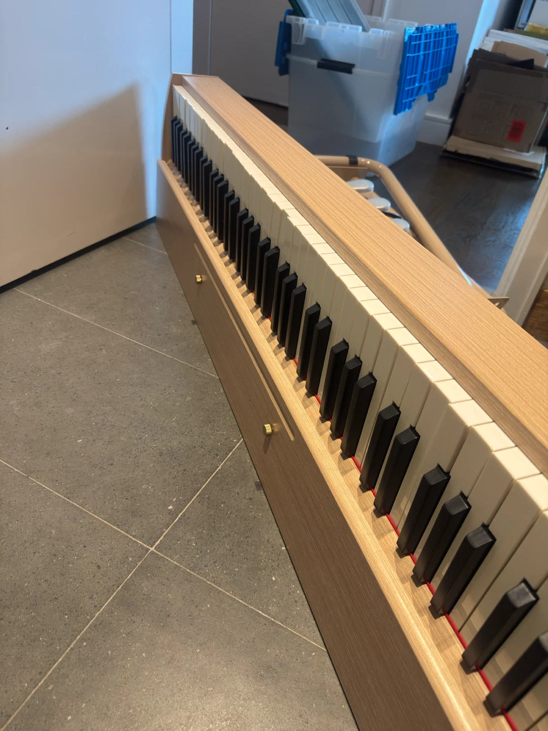 Light Wood Electric Piano and Bench - photo 3