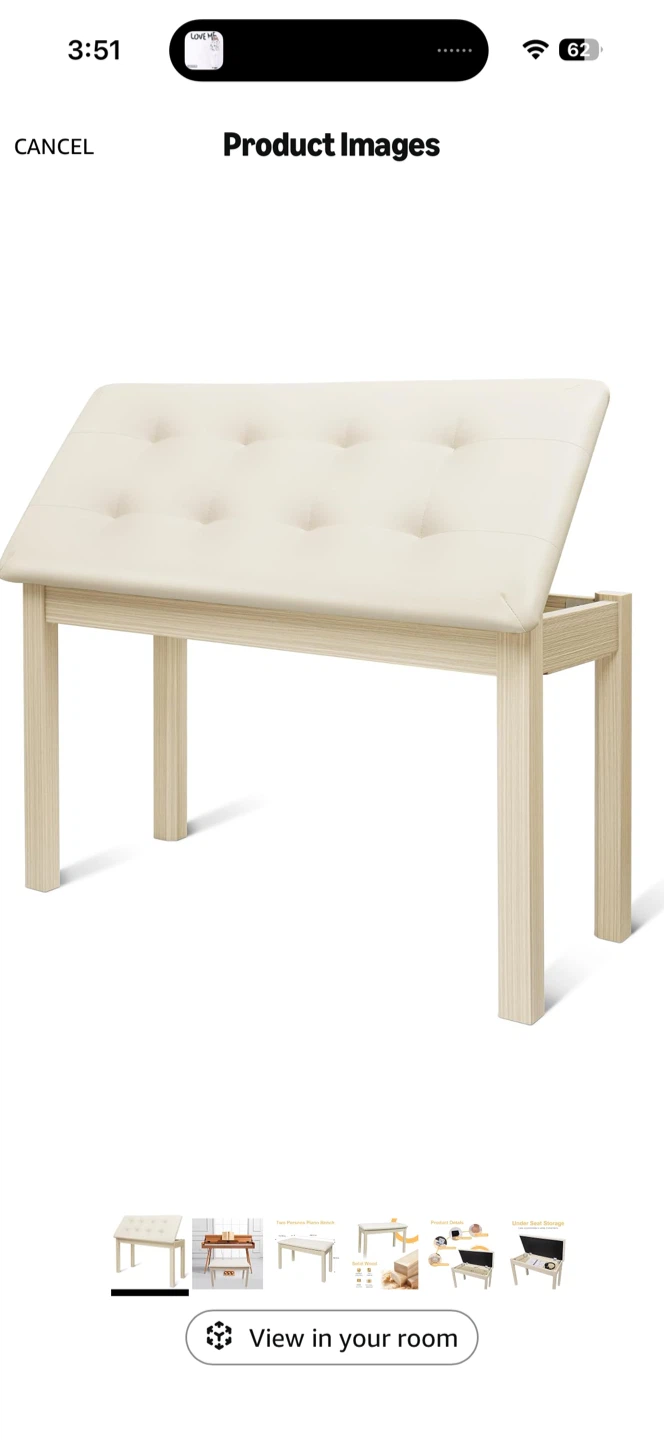 Light Wood Electric Piano and Bench - photo 4