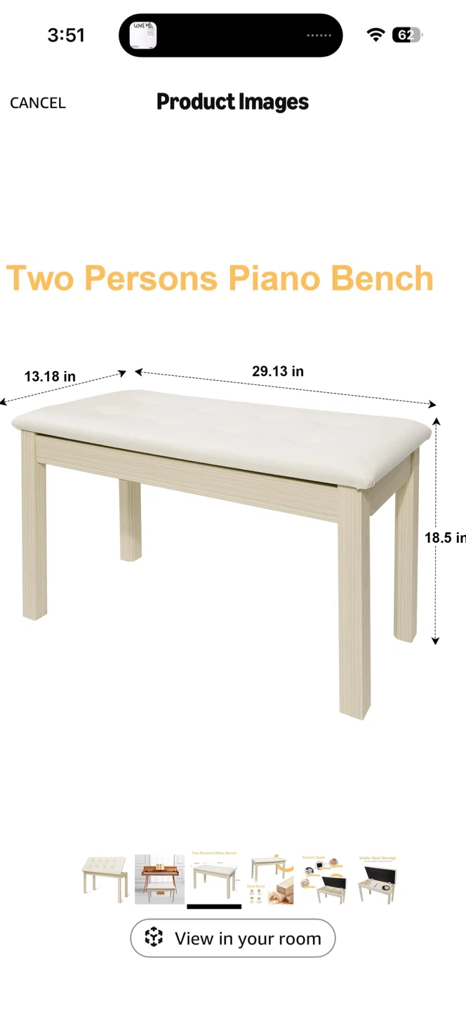 Light Wood Electric Piano and Bench - photo 5