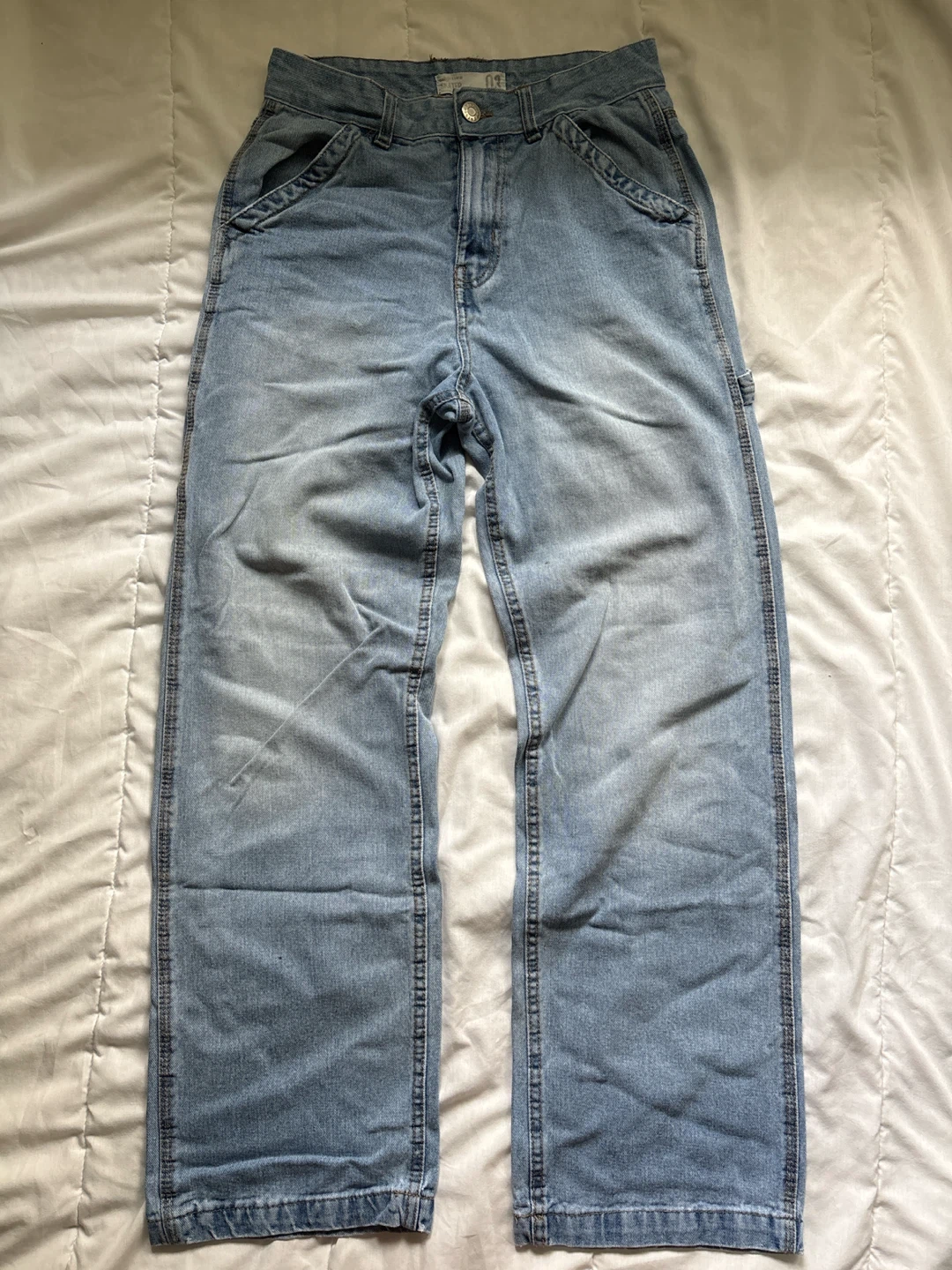Blue Wide Leg Skater Jeans